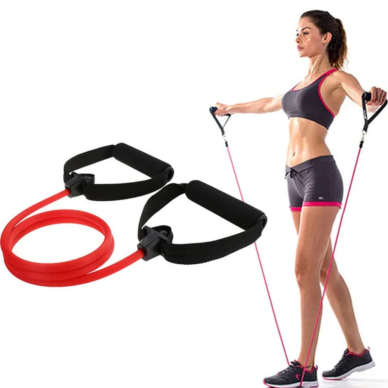 Portable Fitness Yoga Pilates Bar with Resistance Bands – Crossfit Pull Rod & Rope for Home Gym Body Workout