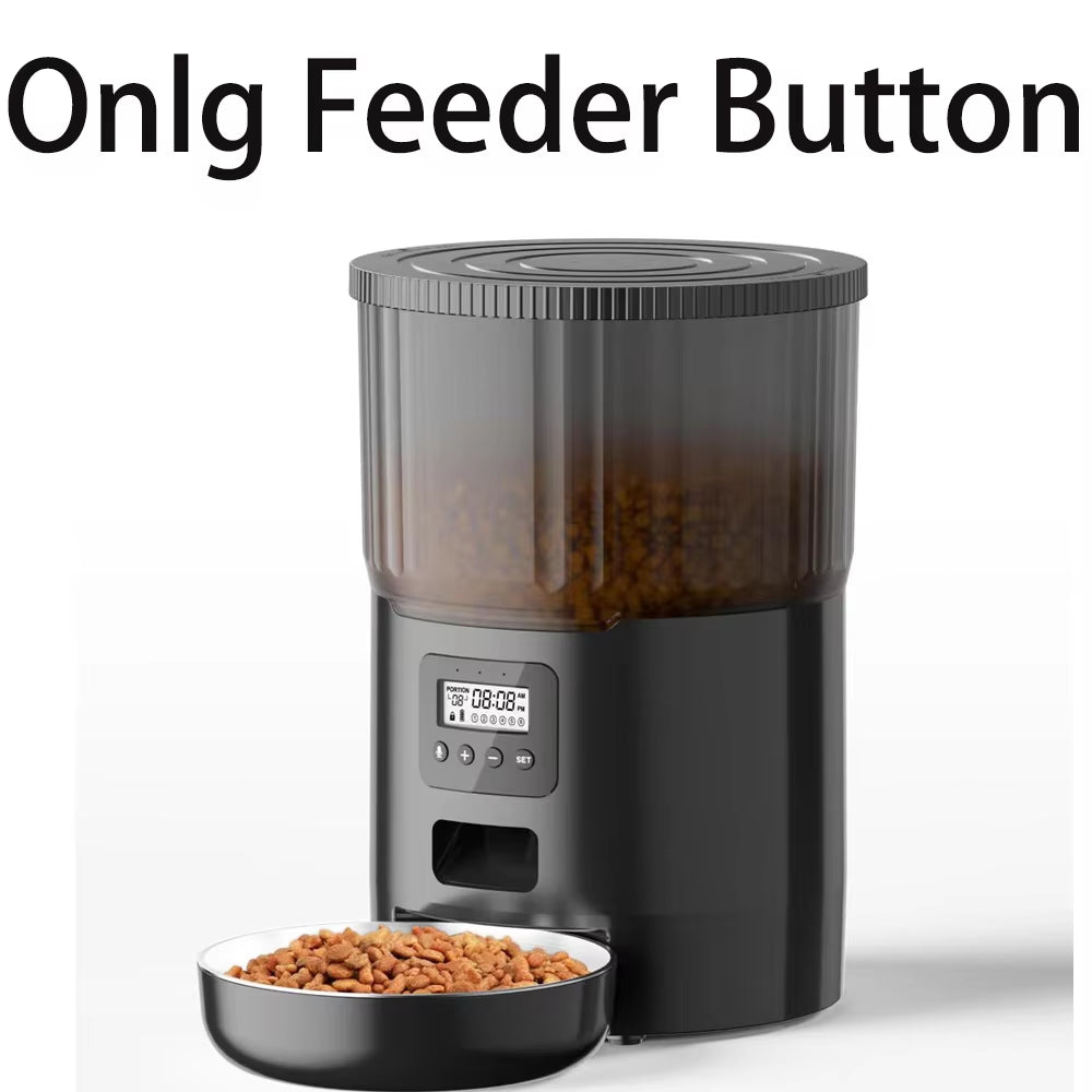 Smart Automatic Pet Feeder - 4L Capacity with WiFi Connectivity & Voice Interaction - Onlg Feeder Button A Buy Your Favorites