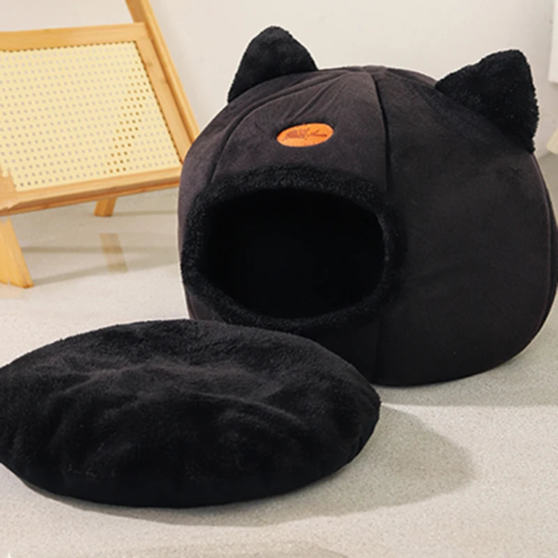 Deep Sleep Comfort Cat Bed with Iittle Mat - Black / Xl 39X39X40Cm Buy Your Favorites