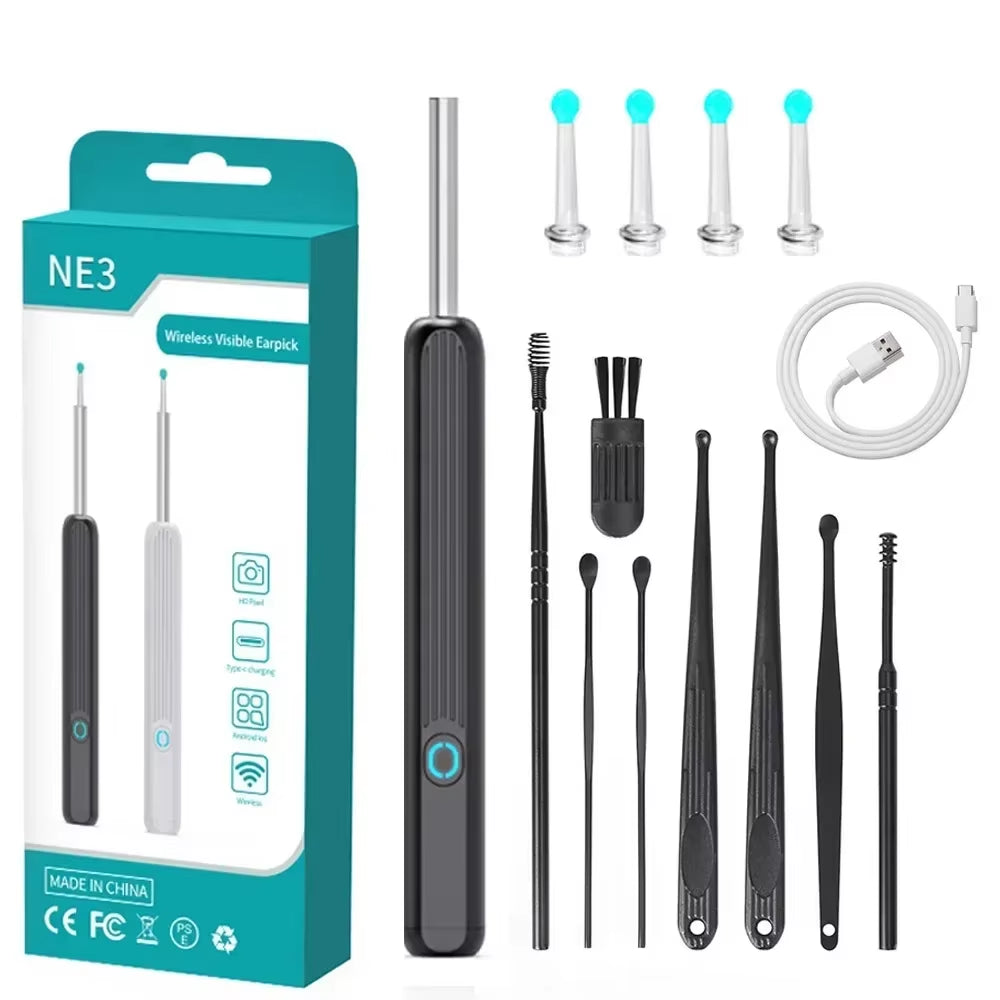  Smart Visual Ear Wax Removal Tool Kit – HD Ear Camera with App