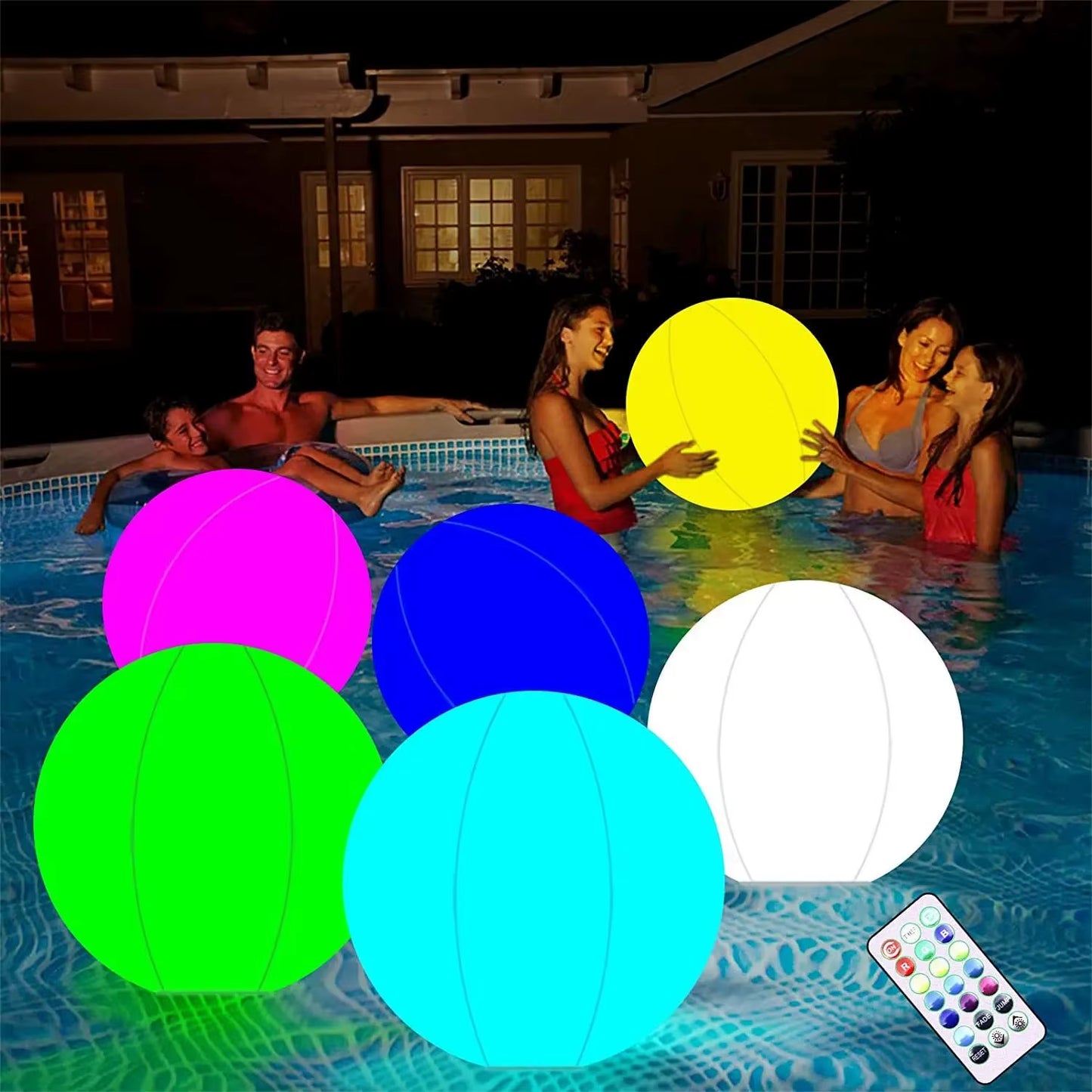 6-Color LED Light-Up Beach Ball