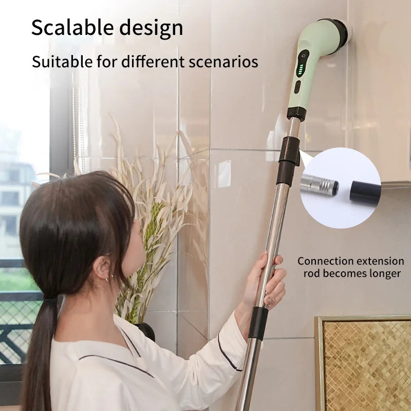 9-in-1 Electric Cleaning Brush - Green 9 Heads Cleaning Brush Buy Your Favorites