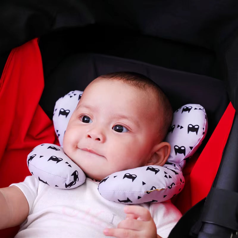 Toddler Baby Car Seat Pillow – Soft U-Shape Neck Support Headrest for Newborns & Children, Head and Neck Protection Cushion