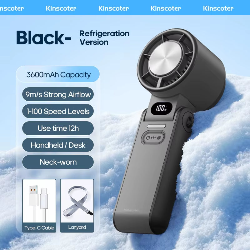 KINSCOTER Outdoor Foldable Portable Handheld Fan - Black Ice Buy Your Favorites
