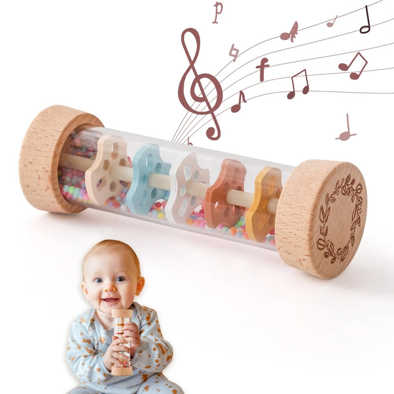 Montessori Wooden Rain Rattle Toy - 1 Buy Your Favorites