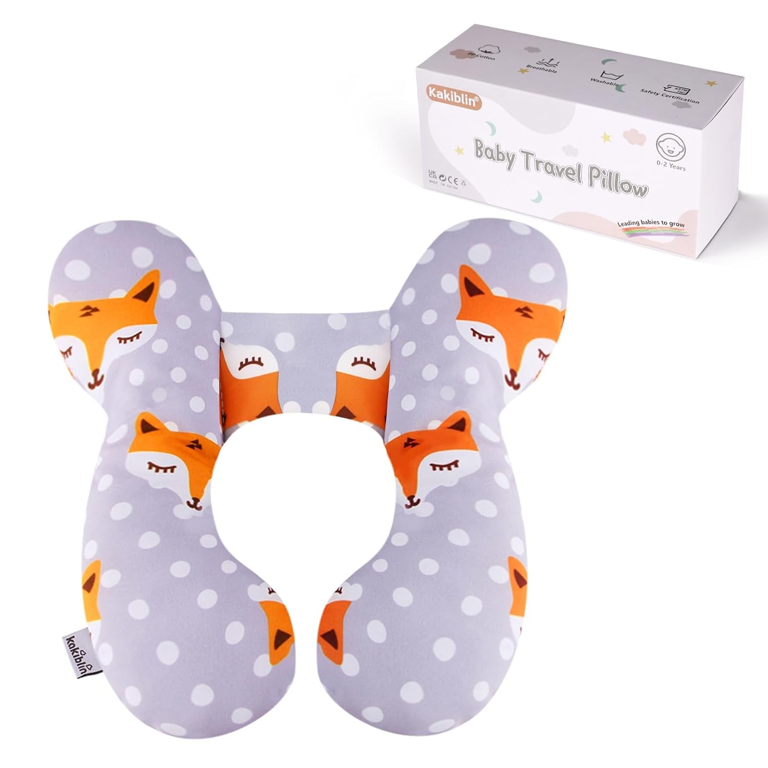 Baby Travel Neck Pillow - Gray Fox Buy Your Favorites